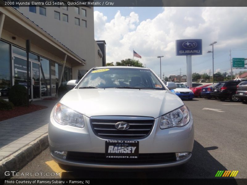 QuickSilver Metallic / Gray 2008 Hyundai Elantra GLS Sedan