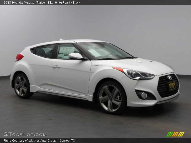 Elite White Pearl / Black 2013 Hyundai Veloster Turbo