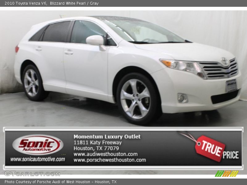 Blizzard White Pearl / Gray 2010 Toyota Venza V6