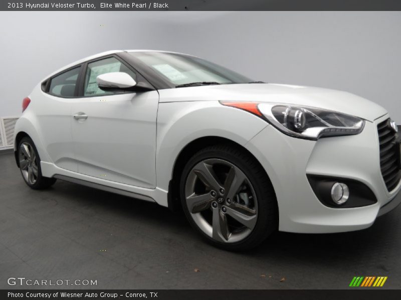 Elite White Pearl / Black 2013 Hyundai Veloster Turbo