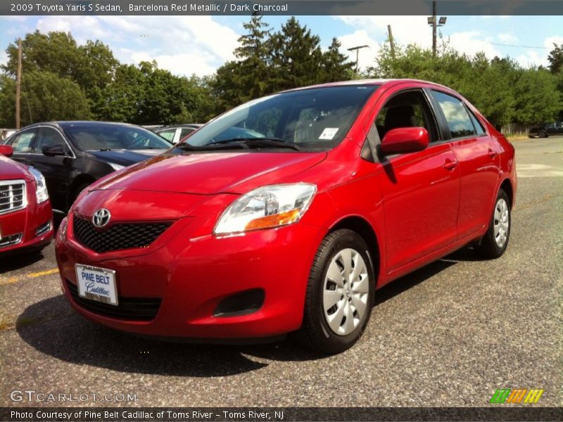 Barcelona Red Metallic / Dark Charcoal 2009 Toyota Yaris S Sedan