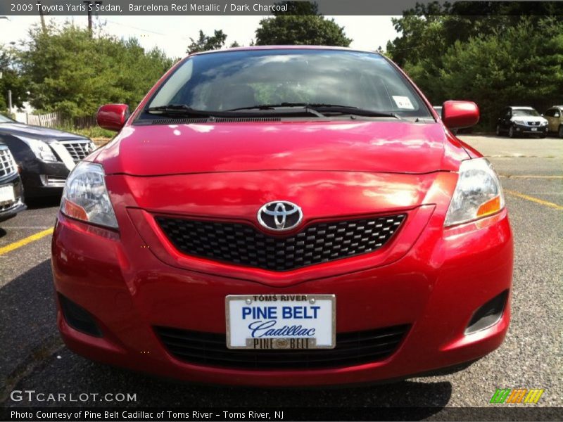 Barcelona Red Metallic / Dark Charcoal 2009 Toyota Yaris S Sedan