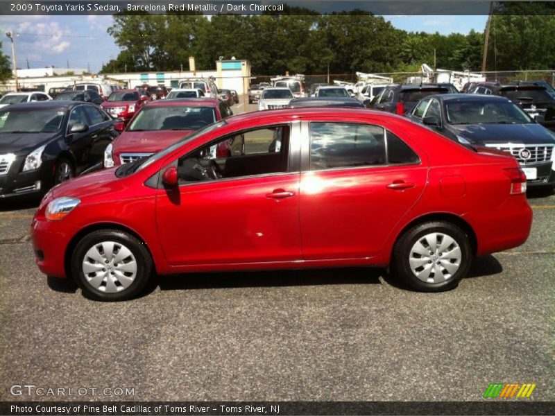 Barcelona Red Metallic / Dark Charcoal 2009 Toyota Yaris S Sedan