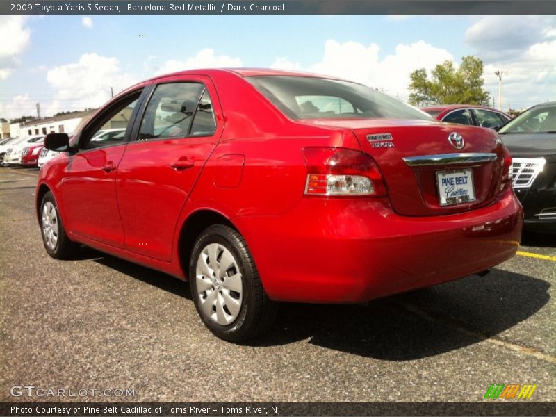 Barcelona Red Metallic / Dark Charcoal 2009 Toyota Yaris S Sedan