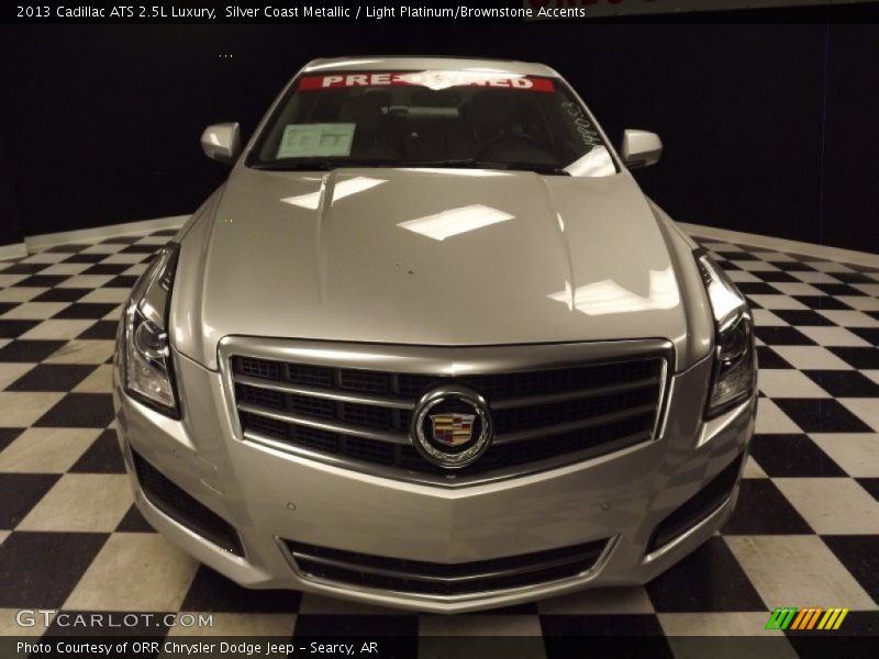 Silver Coast Metallic / Light Platinum/Brownstone Accents 2013 Cadillac ATS 2.5L Luxury