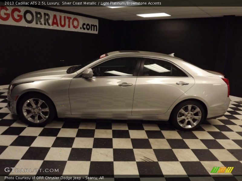 Silver Coast Metallic / Light Platinum/Brownstone Accents 2013 Cadillac ATS 2.5L Luxury