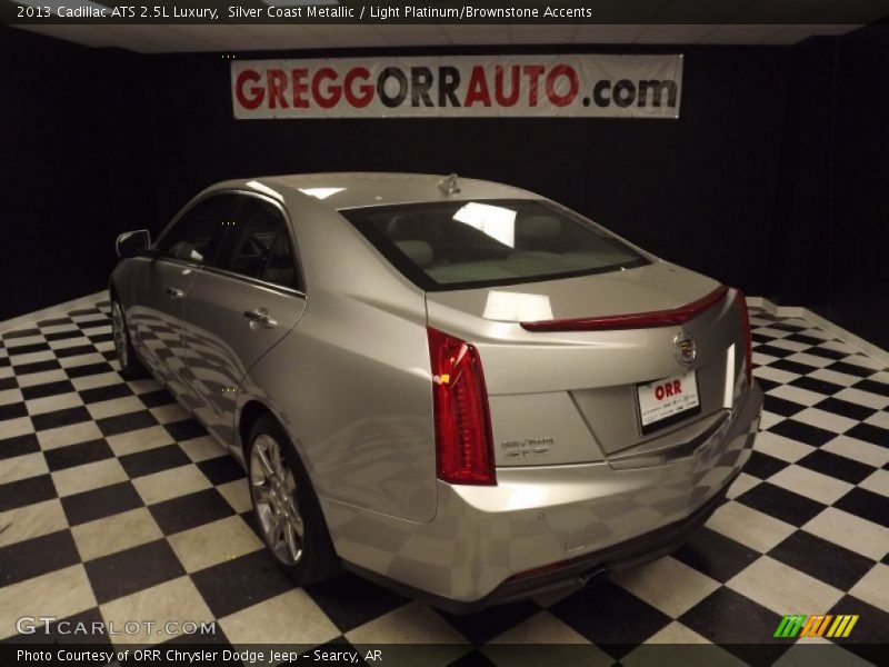 Silver Coast Metallic / Light Platinum/Brownstone Accents 2013 Cadillac ATS 2.5L Luxury