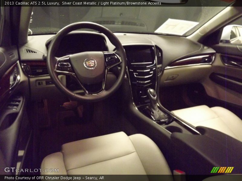 Silver Coast Metallic / Light Platinum/Brownstone Accents 2013 Cadillac ATS 2.5L Luxury