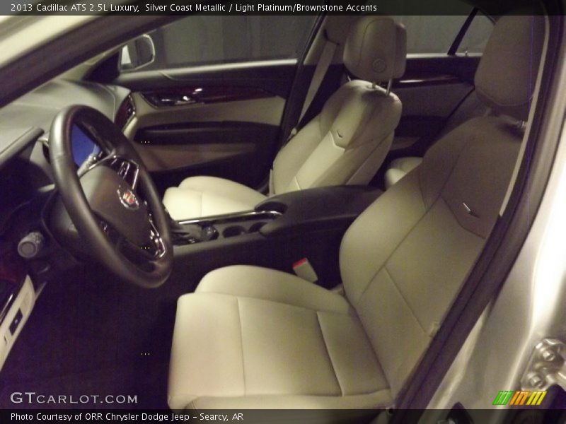 Silver Coast Metallic / Light Platinum/Brownstone Accents 2013 Cadillac ATS 2.5L Luxury