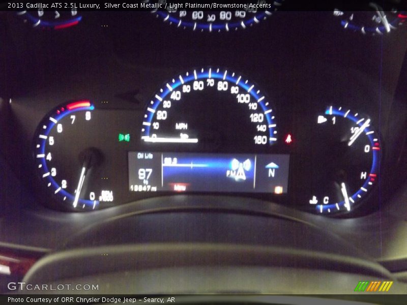 Silver Coast Metallic / Light Platinum/Brownstone Accents 2013 Cadillac ATS 2.5L Luxury