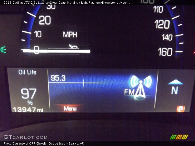 Silver Coast Metallic / Light Platinum/Brownstone Accents 2013 Cadillac ATS 2.5L Luxury