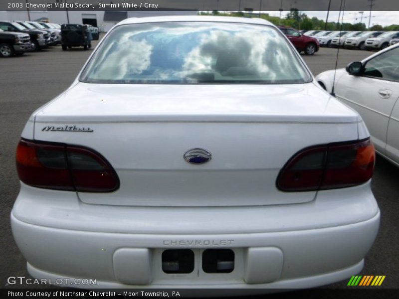 Summit White / Gray 2003 Chevrolet Malibu Sedan