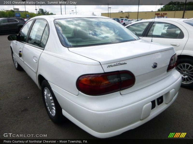 Summit White / Gray 2003 Chevrolet Malibu Sedan