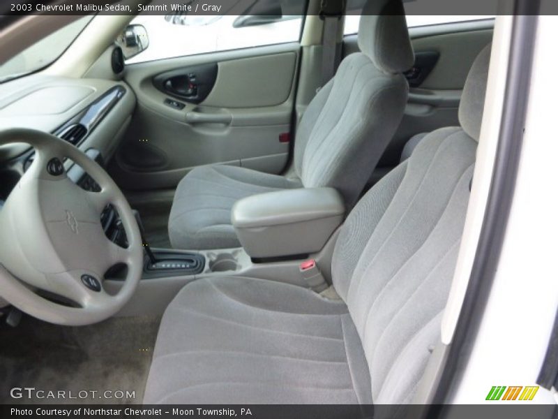 Summit White / Gray 2003 Chevrolet Malibu Sedan