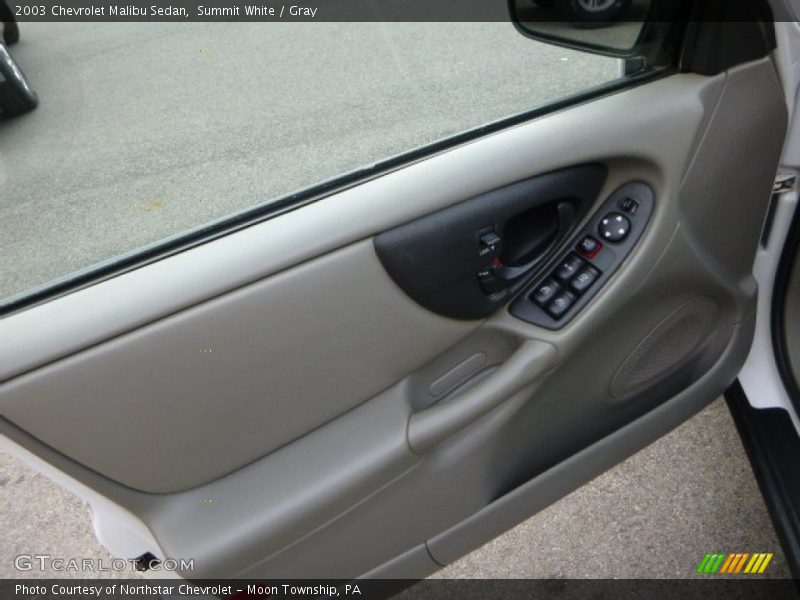 Summit White / Gray 2003 Chevrolet Malibu Sedan