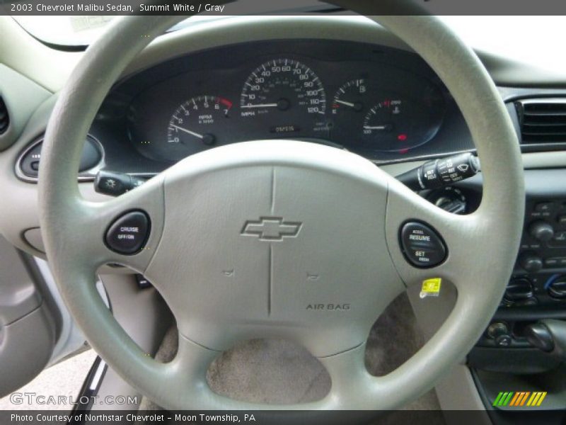 Summit White / Gray 2003 Chevrolet Malibu Sedan