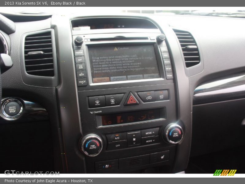 Ebony Black / Black 2013 Kia Sorento SX V6