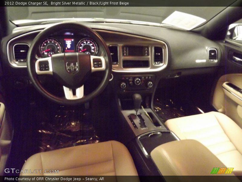 Bright Silver Metallic / Black/Light Frost Beige 2012 Dodge Charger SE