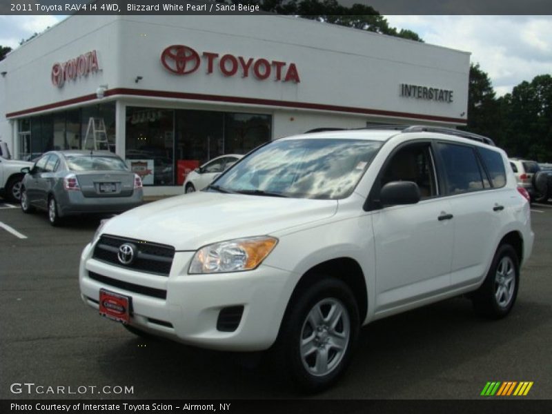 Blizzard White Pearl / Sand Beige 2011 Toyota RAV4 I4 4WD
