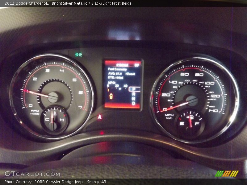 Bright Silver Metallic / Black/Light Frost Beige 2012 Dodge Charger SE
