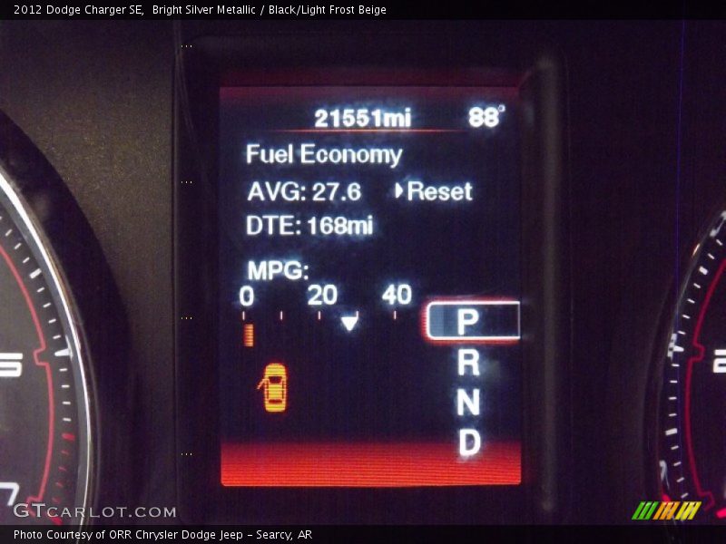Bright Silver Metallic / Black/Light Frost Beige 2012 Dodge Charger SE