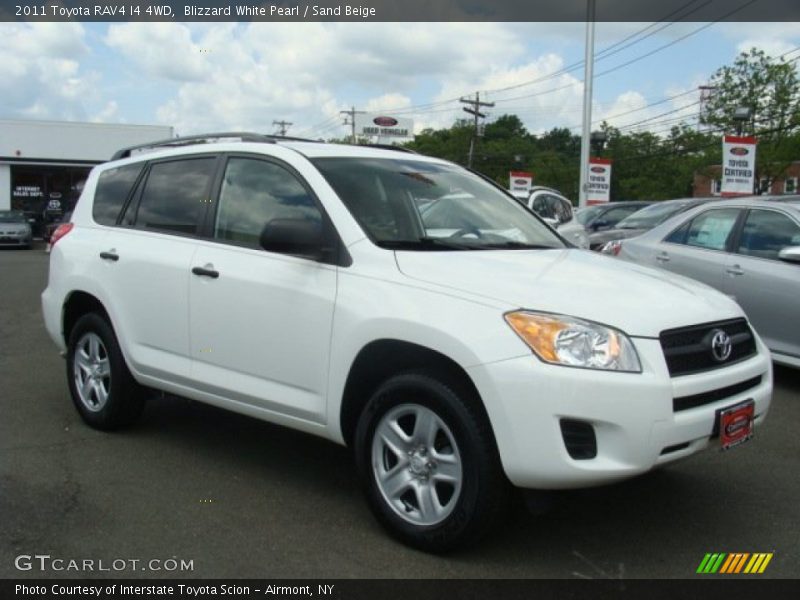 Blizzard White Pearl / Sand Beige 2011 Toyota RAV4 I4 4WD