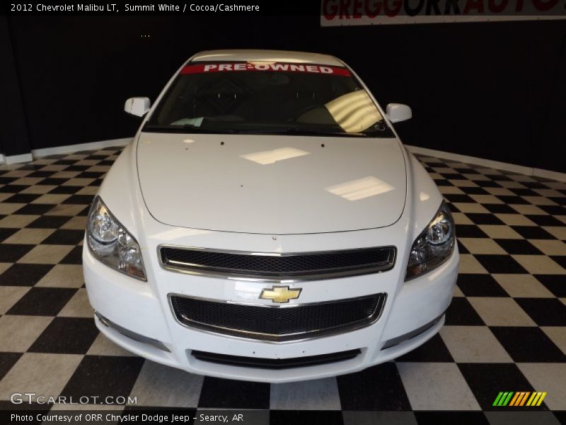 Summit White / Cocoa/Cashmere 2012 Chevrolet Malibu LT