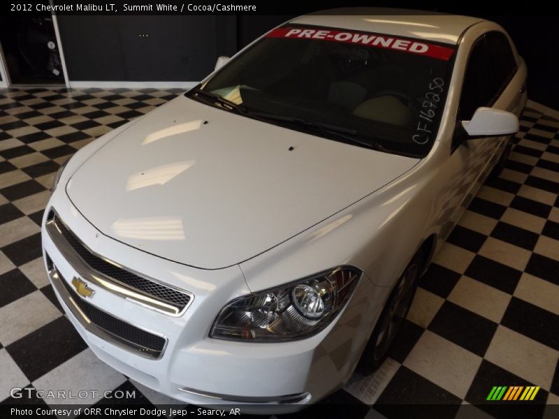 Summit White / Cocoa/Cashmere 2012 Chevrolet Malibu LT