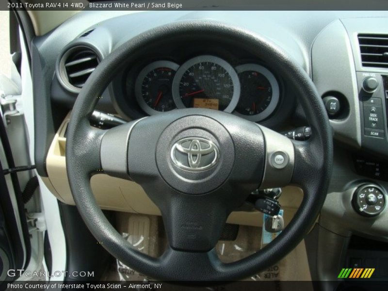 Blizzard White Pearl / Sand Beige 2011 Toyota RAV4 I4 4WD