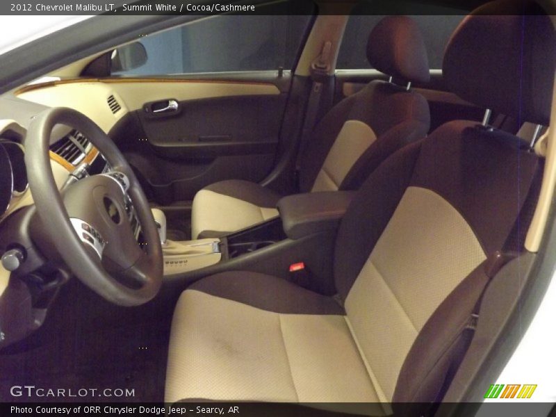 Summit White / Cocoa/Cashmere 2012 Chevrolet Malibu LT