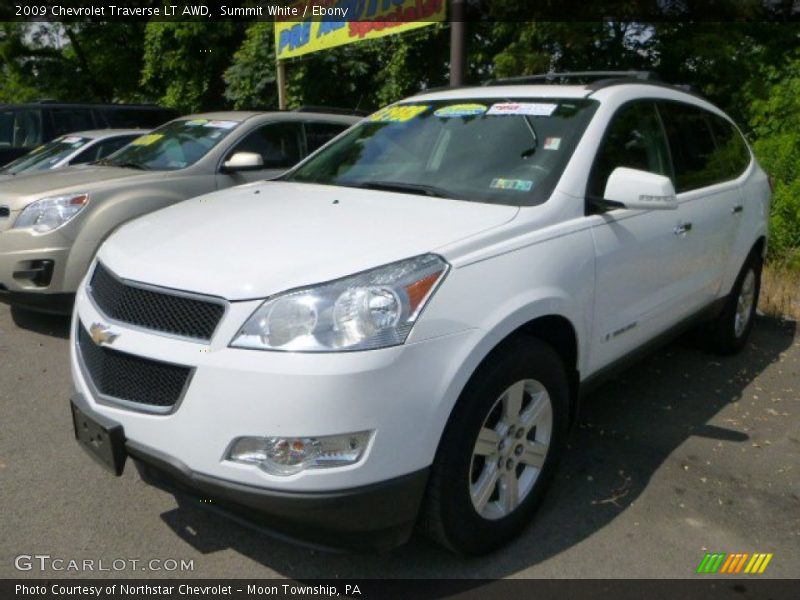 Summit White / Ebony 2009 Chevrolet Traverse LT AWD