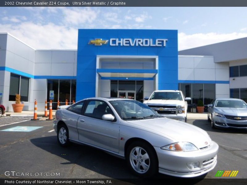 Ultra Silver Metallic / Graphite 2002 Chevrolet Cavalier Z24 Coupe