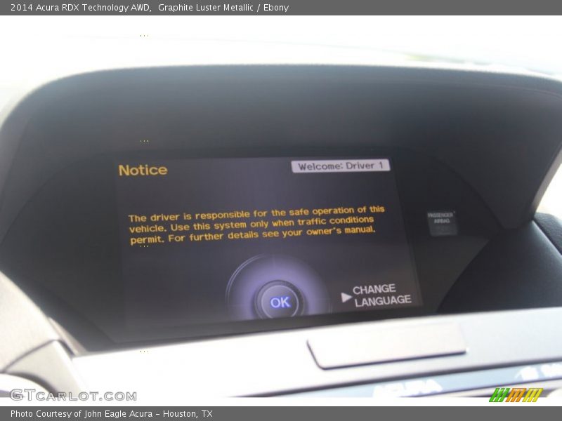 Graphite Luster Metallic / Ebony 2014 Acura RDX Technology AWD