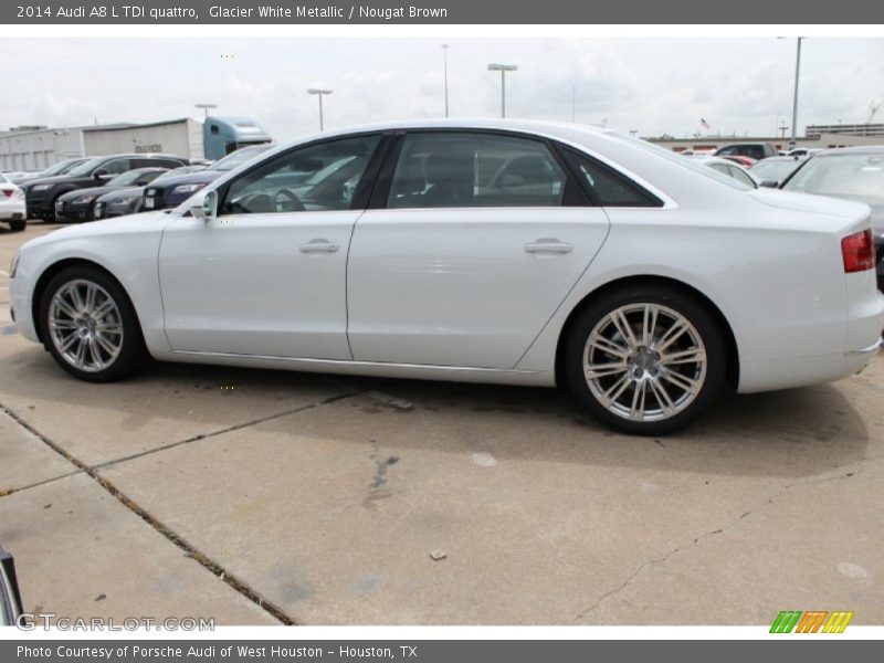 Glacier White Metallic / Nougat Brown 2014 Audi A8 L TDI quattro