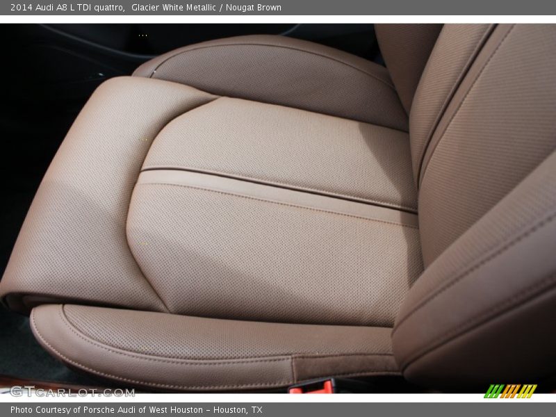 Glacier White Metallic / Nougat Brown 2014 Audi A8 L TDI quattro