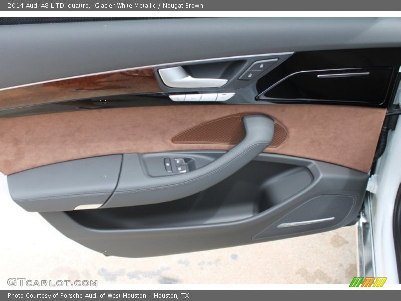 Glacier White Metallic / Nougat Brown 2014 Audi A8 L TDI quattro