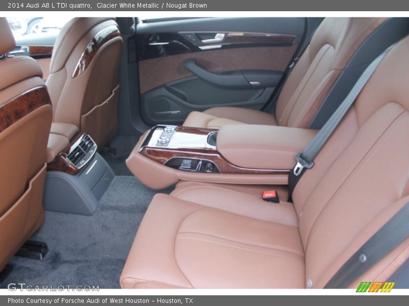 Glacier White Metallic / Nougat Brown 2014 Audi A8 L TDI quattro