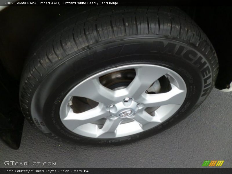 Blizzard White Pearl / Sand Beige 2009 Toyota RAV4 Limited 4WD