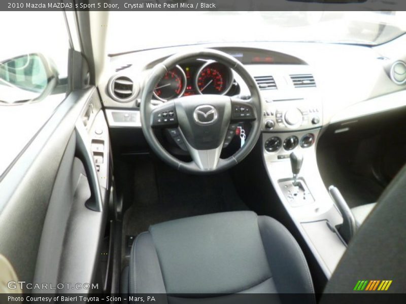 Crystal White Pearl Mica / Black 2010 Mazda MAZDA3 s Sport 5 Door