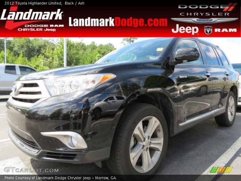 Black / Ash 2012 Toyota Highlander Limited