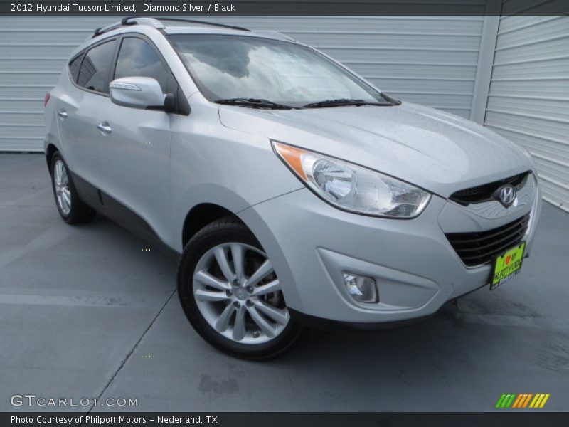 Diamond Silver / Black 2012 Hyundai Tucson Limited