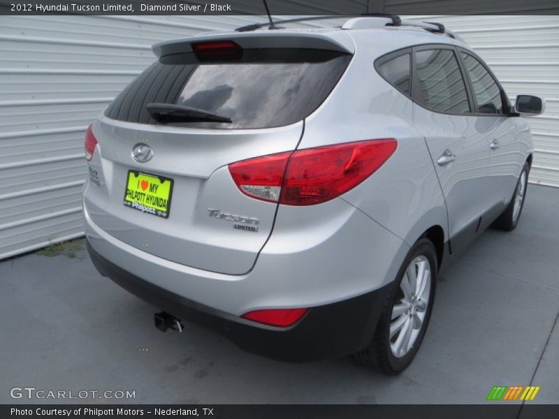 Diamond Silver / Black 2012 Hyundai Tucson Limited