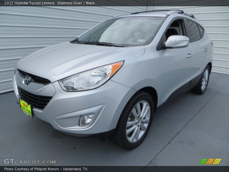 Diamond Silver / Black 2012 Hyundai Tucson Limited