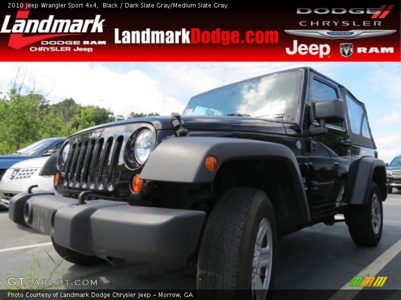 Black / Dark Slate Gray/Medium Slate Gray 2010 Jeep Wrangler Sport 4x4