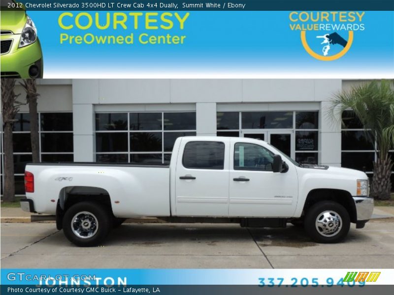 Summit White / Ebony 2012 Chevrolet Silverado 3500HD LT Crew Cab 4x4 Dually