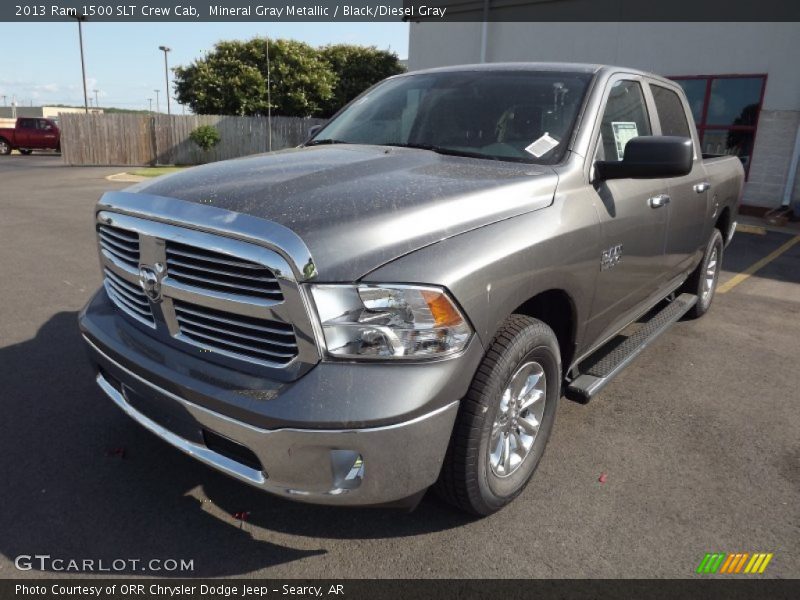 Mineral Gray Metallic / Black/Diesel Gray 2013 Ram 1500 SLT Crew Cab