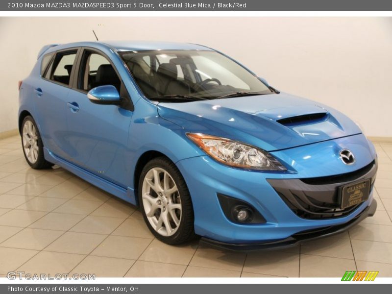 Celestial Blue Mica / Black/Red 2010 Mazda MAZDA3 MAZDASPEED3 Sport 5 Door
