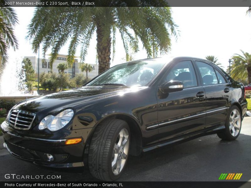 Black / Black 2007 Mercedes-Benz C 230 Sport
