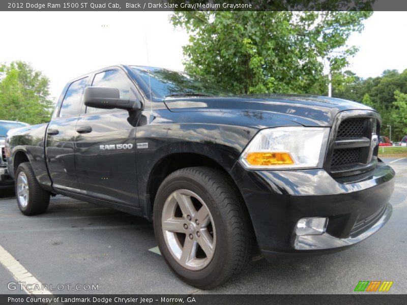 Black / Dark Slate Gray/Medium Graystone 2012 Dodge Ram 1500 ST Quad Cab