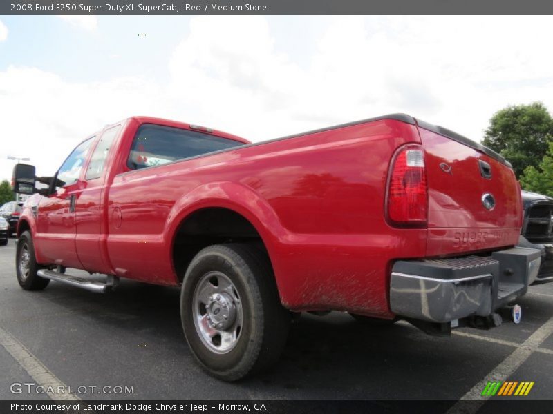 Red / Medium Stone 2008 Ford F250 Super Duty XL SuperCab